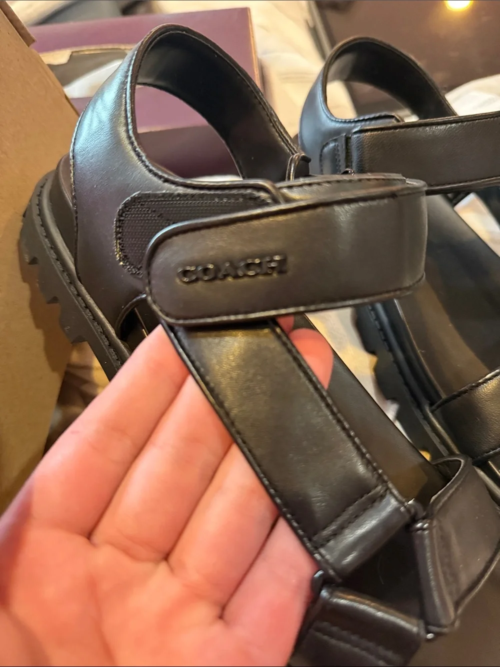Coach leather sport sandal Women’s  size 9